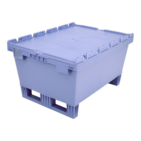 Bito Mehrwegbehälter mit Deckel/Bügel/Kufe / MBD86421R taubenblau 800 mm