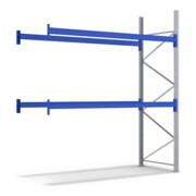Bito Palettenregal-Set P3 Anbaufeld mit 2 Ebenen H5500xT1100xL2790 mm 1000 kg, unmontiert enzianblau