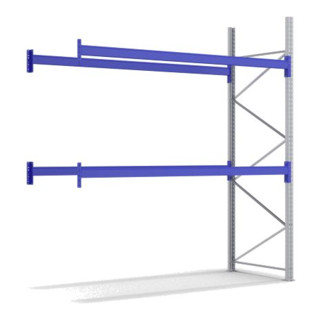 Bito Palettenregal-Set P3 Anbaufeld mit 4 Ebenen 1000 kg, unmontiert enzianblau 1100 mm