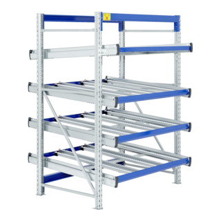 Bito Regal SDS / Regal SF4 L1300xH2000xT1470 mm 6RL, Grundfeld gerade/unmon. enzianblau