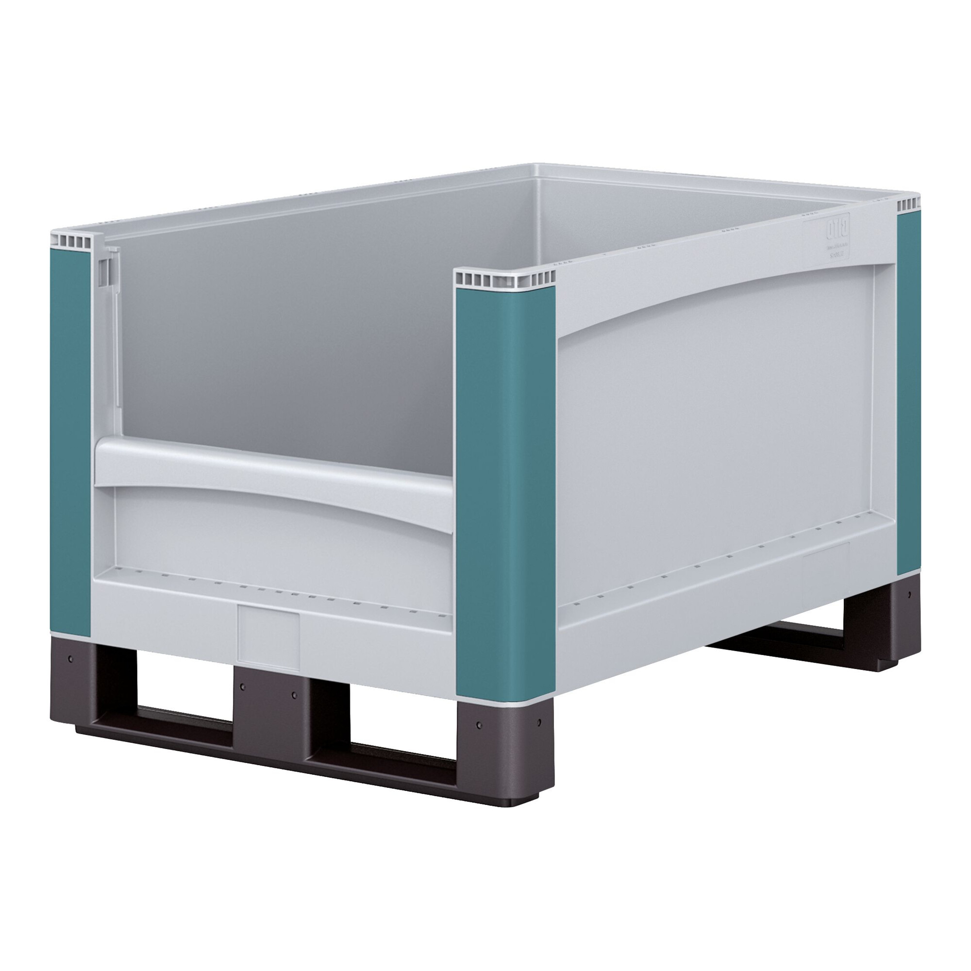 Bito Schwerlastbehälter SL mit Kufe / Klappe / SL 86424K L800xB600xH420 mm, Entnahmeöffnung