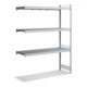 Bito, grande étagère, ensemble de baies d'appoint, 350 kg, étagère, 3 niveaux, zingué brillant-1