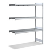 Bito, grande étagère, ensemble de baies d'appoint, 350 kg, étagère, 3 niveaux, zingué brillant-1