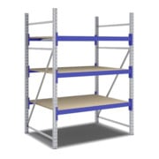 Bito Weitspannregal Set / F2 Grundfeld 3 Ebenen H2000xT1100xB1350 mm, Spanplatte enzianblau-3
