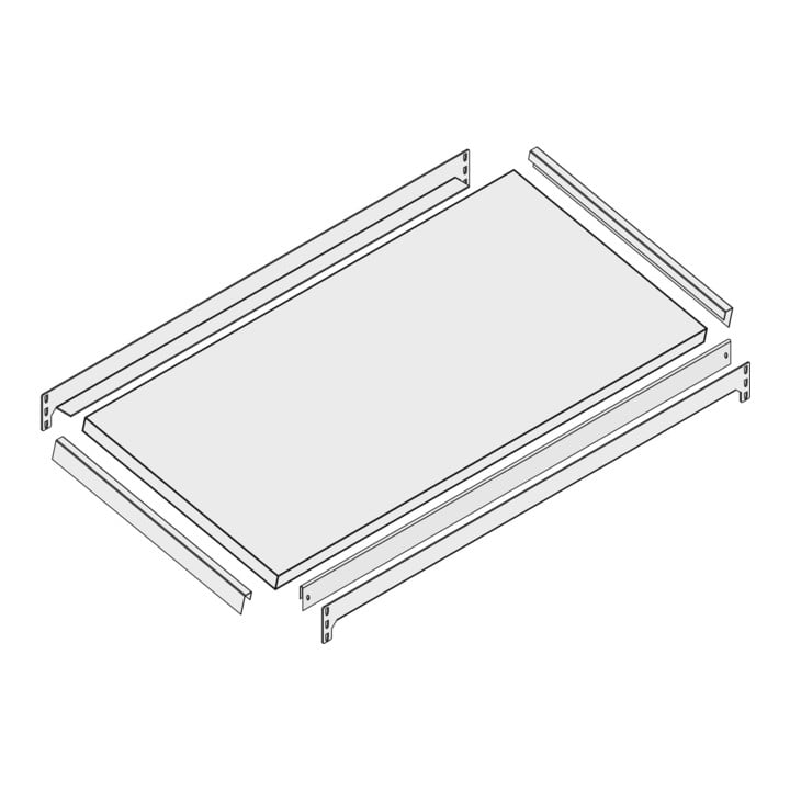 Bito Zusatzebene Set / Fachboden B1000xT600 mm schräg 100kg verzinkt
