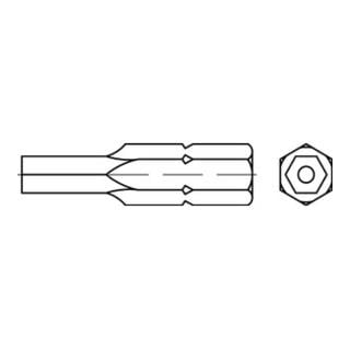 Bits f. ISK Aufn. SW 1/4 m. Zapfen SW 5 f. M 8 S