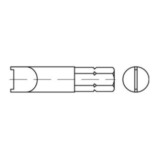 Bits f. Zweilochschr. Aufn.1/4 f. M 6 SP -1/4 S