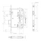 BKS Autorités serrure à mortaiser 0615 PZW 20/65/72/8mm DIN R VA rd Kl 5-3