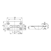 BKS Bodenschließmulde 9009 Treibriegelverschlüsse 100 x 56 x 20mm-4