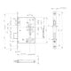 BKS Feuerschutztürschloss B-1206 24/65/72/9mm DIN L 24mm rd