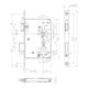 BKS Zimmertür-Einsteckschloss PZ 24/ 60/72/8mm DIN R silber rd Kl 3