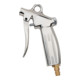 Blaaspistool / gegoten aluminium vernikkeld Aansluitnippel voor koppeling / zonder mondstuk-1