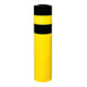 BLACK BULL Bollard de protection 3XL acier 6,3 mm 323 x 1200(+400) mm jaune-noir à sceller dans le béton