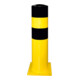 BLACK BULL Bornes de protection 3XL acier 6,3 mm 323 x 1200 mm jaune-noir pour fixation au sol