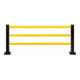 BLACK BULL Grille de protection poteau hybride noir poutre jaune 1040 x 2100 mm flexible