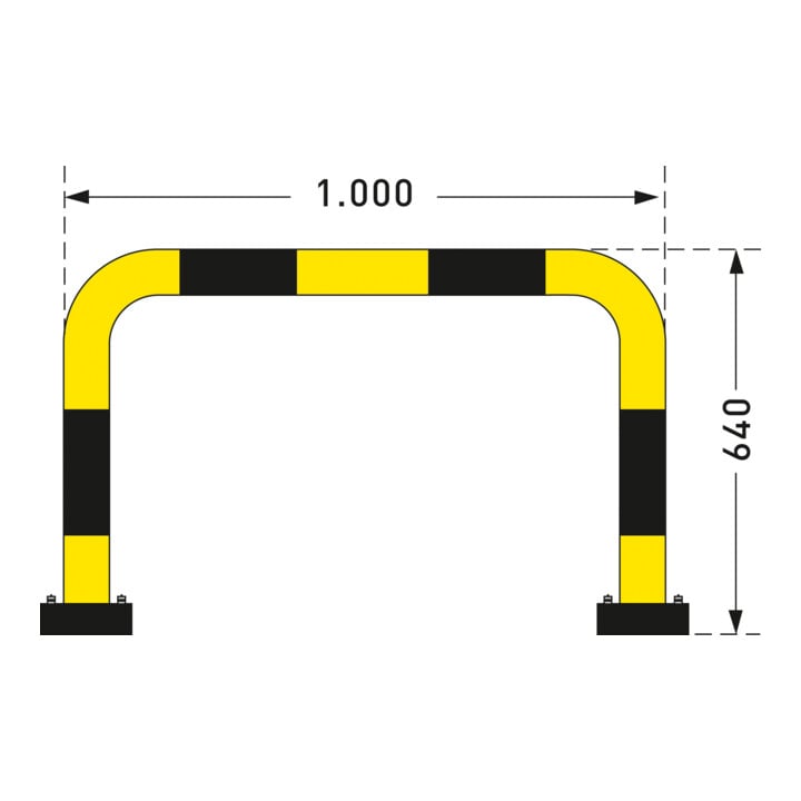 Black Bull Moravia Protection anti-collision SWING pour intérieur à cheviller 640 × 1000 mm