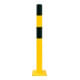 BLACK BULL Poteau de protection en acier S 3,6 mm 90 x 1200 mm jaune-noir à cheviller
