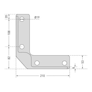 BLACK BULL Protection d’angle SWING 400 mm avec amortissement PU 430 mm pour fixation par chevilles