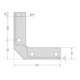 BLACK BULL Protection d'angle SWING 800 mm H 830 mm amortissement PU