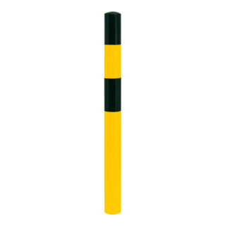 BLACK BULL Rammschutz-Poller S Stahl 3,6mm 90 x 1200(+400)mm gelb-schwarz zum Einbetonieren