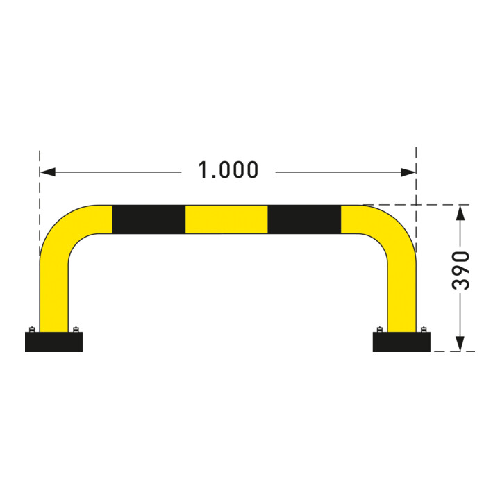 Black Bull Rampe de protection SWING Moravia pour extérieur à cheviller 390 × 1000 mm