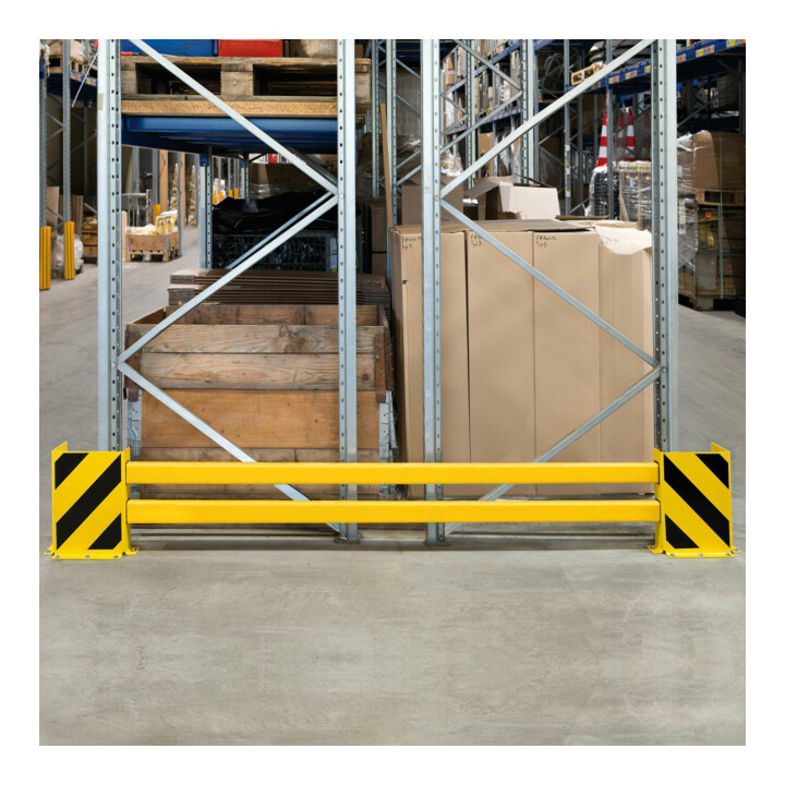 BLACK BULL Regalschutz-Planke Set C 2.300 2 Schutzwinkel 2 gelbe Planken B 2.300-2.700mm