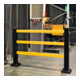 BLACK BULL Schutzgitter Hybrid Pfosten schwarz Balken gelb 1040 x 2100mm flex