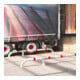 BLACK BULL Set d’aide à l’entrée camion 2 barres galvanisées à chaud avec bandes réfléchissantes rouges