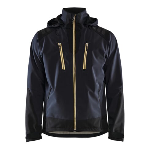 Blakläder Giacca softshell, blu scuro/giallo, taglia unisex M