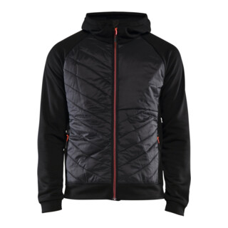 Blakläder Maglione ibrido Service Plus, nero/rosso, taglia unisex M