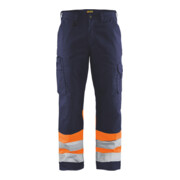 Blakläder Pantaloni da lavoro ad alta visibilità, arancione / blu marine, taglia DE: 27-1