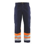 Blakläder Pantaloni da lavoro ad alta visibilità, arancione / blu navy, taglia DE: 26-1