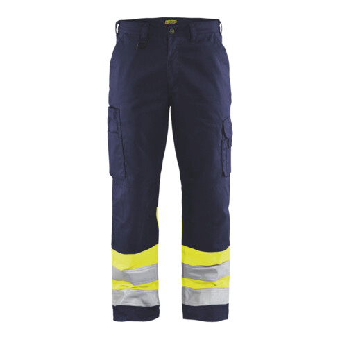 Blakläder Pantaloni da lavoro ad alta visibilità, giallo/blu navy, taglia DE: 28