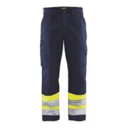 Blakläder Pantaloni da lavoro ad alta visibilità, giallo/blu navy, taglia DE: 50