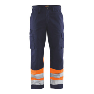 Blakläder Pantaloni da lavoro alta visibilità, arancione / blu navy, taglia DE: 50