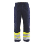 Blakläder Pantaloni da lavoro alta visibilità, giallo / blu navy, taglia DE: 48
