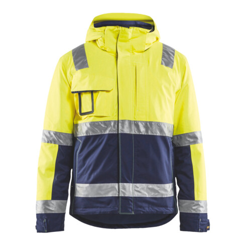 BLAKLÄDER Blouson d'hiver de signalisation, jaune / bleu marine, Taille unisexe : 3XL