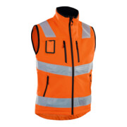 Blakläder Gilet de signalisation softshell, orange, Taille unisexe: XL