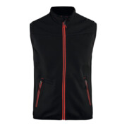 Blakläder Gilet Softshell Service Plus, Noir / rouge, Taille unisexe: XL