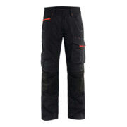 Blakläder Pantalon de maintenance Service Plus, Noir / rouge, Taille de confection DE: 26