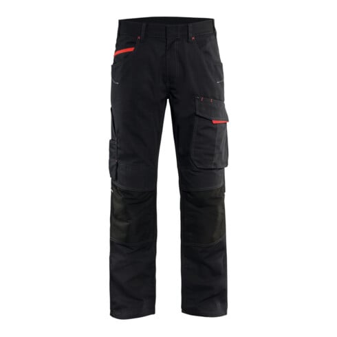 Blakläder Pantalon de maintenance Service Plus, Noir / rouge, Taille de confection DE: 28