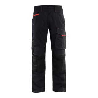Blakläder Pantalon de service Service Plus, noir/rouge, grammage 250