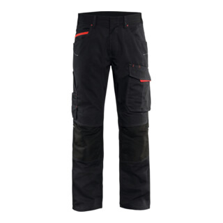 Blakläder Pantalon de service Service Plus, noir/rouge, grammage 250