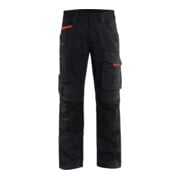 BLAKLÄDER Pantalon de service femme Service Plus, noir / rouge, taille DE : 40