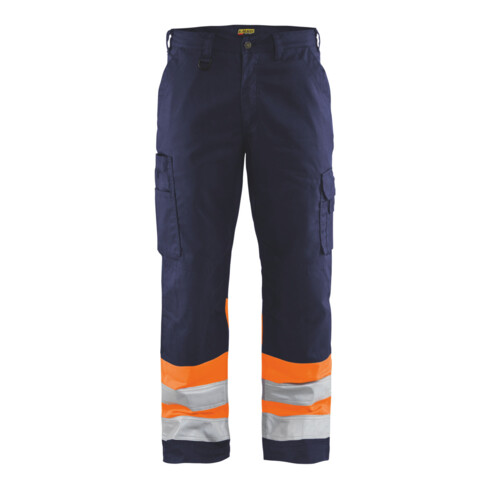 Blakläder Pantaloni ad alta visibilità, arancione / blu marino, Tg.: 54