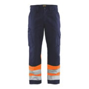 Blakläder Pantaloni ad alta visibilità, arancione / blu marino, Tg.: 58