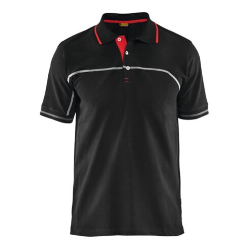 Blakläder Polo Service Plus, Noir / rouge, Taille unisexe: 2XL