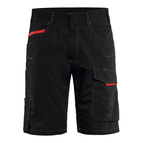 BLAKLÄDER Shorts de maintenance Service Plus, Noir / rouge, Taille de confection DE : 44