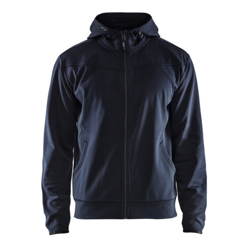 BLAKLÄDER Capuchon-sweatshirt, donker marineblauw / zwart, Uniseks-maat: L