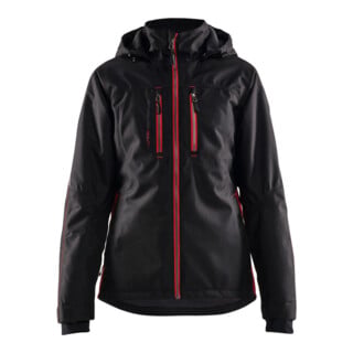 BLAKLÄDER Dames functionele jas, zwart/rood, unisex maat L